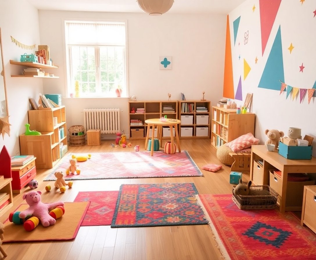 Kilim ve Halı Seçimi ile Çocuk Odası Dekorasyonu Renkli ve Oyun Alanları